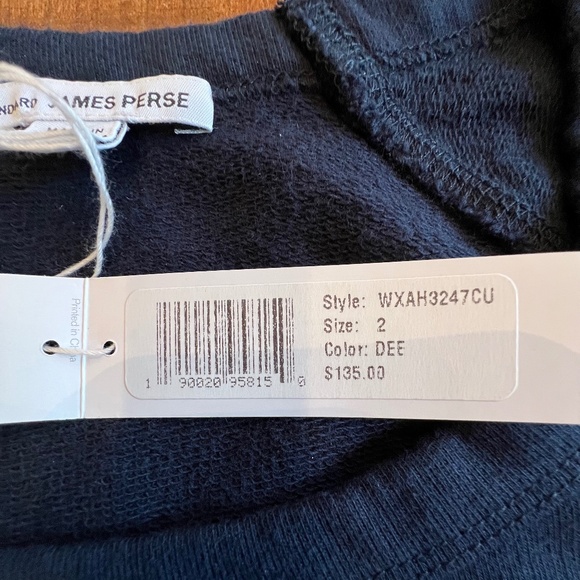 James Perse Sweatshirt, Size 2, NWT - Picture 4 of 7